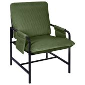 Кресло Brabix 533145 Gentle LC-300, ЛОФТ, пружинный блок, ткань велсофт плюш, оливковое