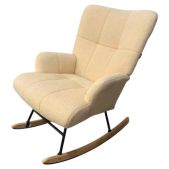 Кресло-качалка Brabix 533150 Rock LC-310, фактурная ткань букле экомех, кремовое