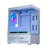 Корпус mATX без БП Xastra Q300M-3FM12A-C6-WH Q300M 3ARGB-C6 White Aquarium/Screewless/ 3x120мм ARGB PWM FM fans/Argb+PWM HUB 6port