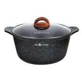 Кастрюля 2л Kukmara кгои23а Granit Ultra Induction черный 2 л, черный, алюминий, антипригарное покрытие, крышка стекло, для всех типов плит, включая индукционные