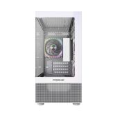 Корпус mATX без БП Powercase CVMWM2-A3 Vision Micro M2 ARGB, Tempered Glass, 3x 120мм ARGB PWM Fan, белый