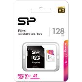 Карта памяти MicroSDXC 128Gb Silicon Power SP128GbSTHBV1V20SP Elite 100Mb/s UHS-I/V10/A1 SD адаптер