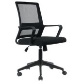 Кресло Cromex 533069 Basic CH-698, с подлокотниками, механизм качания, сетка/ткань TW, черное