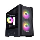 Корпус mATX без БП 1STPlayer AU6-BK-2FA7-14-2FA7R-1FA7 AU6 ARGB Black 2x140mm & 3x120мм ARGB fans