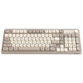 Клавиатура Sonnen 513950 K620 проводная USB, 102+98 клавиш, LED-подсветка слоновая кость / серая