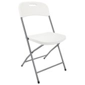 Стул складной Nostress 680056 Country FC-003, усиленный каркас, нагрузка до 150 кг, пластик HDPE, белый