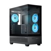 Корпус без БП ATX Chieftec GT-01B-OP VISTA, TG aquarium, 3x120мм ARGB Fan, mini-ITX, mATX, ATX, черный