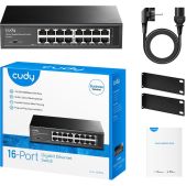 Коммутатор Cudy GS1016 16-Port Gigabit Metal Switch 16-Port Gigabit Switch, 16 Gigabit RJ45 Ports,
