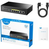 Коммутатор Cudy 6-Port 10/100M PoE+ Switch 60W 6-Port 10/100M PoE Switch with 4 POE Ports Unmanaged Desktop Switch, support 4-port IEEE 802.3at PoE+ Injector Port-1 to Port-4, Supports PoE power up to 30W for each PoE port, CCTV Mode Transmit