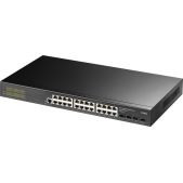 Коммутатор Cudy GS2024S2 24-Port Layer 2 Managed Gigabit Switch with 4 Gigabit SFP Slots 24-Port Layer 2 Managed 10/100/1000M Switch, 24 Gigabit Ethernet ports + 4 Gigabit SFP ports + 1 management port, backplane bandwidth 56Gbps, Layer 2 network