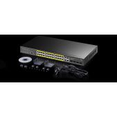 Коммутатор Cudy GS2028PS4-300W 2-го уровня с 24 гигабитными портами, 4 гигабитными комбинированными портами и поддержкой PoE+ 300 Вт