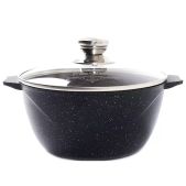 Кастрюля 4л Мечта 44802И АП Гранит black Induction Pro Кастрюля Гранит отлита из высококачественного пищевого алюминийиния. Обладает быстрым нагревом и равномерным распределением тепла по всей поверхности. Преимуществом кастрюли Гранит с