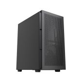 Корпус mATX без БП Powercase CMMSM01-F2 Mistral SM01 SI, Non Window, 2x120мм PWM fans, чёрный