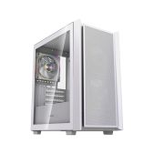 Корпус mATX без БП Powercase CMMSM03W-A3 Mistral SM03 ARGB, Tempered Glass, 3x120мм ARGB PWM fans, белый