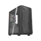 Корпус mATX без БП Powercase CMMSM06B-A3 Mistral SM06 ARGB, Tempered Glass, 3x120мм ARGB PWM fans, чёрный