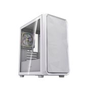 Корпус mATX без БП Powercase CMMSM06W-A3 Mistral SM06 ARGB, Tempered Glass, 3x120мм ARGB PWM fans, белый