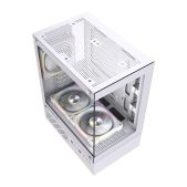 Корпус mATX без БП Powercase CVMM1W-A3 Vision Micro M1 ARGB, Tempered Glass, 3x 120мм ARGB fans, белый