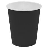 Стакан одноразовый Welday 702691 бумажный 250/273 мл, D 80мм, черный, комплект 1000 шт, холодное/горячее