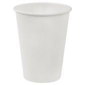 Стакан одноразовый Welday 702690 бумажный 350/410 мл, D 90мм, белый, комплект 1000 шт, холодное/горячее