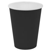Стакан одноразовый Welday 702692 бумажный 350/410 мл, D 90мм, черный, комплект 1000 шт, холодное/горячее