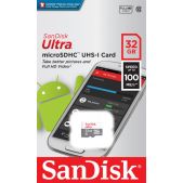 Карта памяти MicroSDHC 32Gb SanDisk SDSQUNR-032G-GN3MN Class 10 Ultra UHS-I 100MB/s