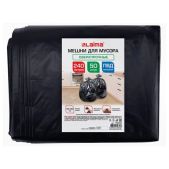 Мешки для мусора 240л Лайма 702682 черные, в пласте 50 штук, сверхпрочные, ПВД 80 мкм, 90x120см