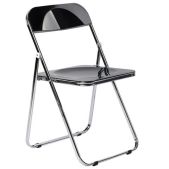 Стул складной Brabix 533248 Style CF-015 глянцевый черный, хромированный каркас, пластик
