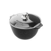 Кастрюля 3л Мечта 43802 АП Гранит black Кастрюля Гранит отлита из высококачественного пищевого алюминийиния. Обладает быстрым нагревом и равномерным распределением тепла по всей поверхности. Преимуществом кастрюли Гранит с антипригарным покрытием