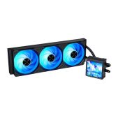 Система водяного охлаждения Xastra LC360-BKAFXX-GL Octant LC360 ARGB BK Intel LGA LGA1851/1700/1200/115X/AM5/AM4 4 LCD IPS screen, 3x120 ARGB FDB fan, TDP 315W, black RET