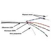Кабель информационный LanMaster TWT-5EUTP-LSZH кат.5E UTP 4 пары 24AWG LSZH внутренний 305м белый