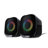 Колонки Sven SV-022860 G345, черный, акустическая система 2.0 10 Вт, RGB, питание USB, Bluetooth