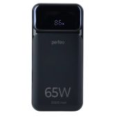 Аккумулятор внешний Perfeo E1636 20000 mAh черный LED дисплей/PD+QC 3.0/2Type-C/1 USB/Выход:5A, max 65W