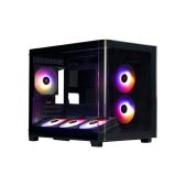 Корпус mATX без БП Xastra QR500M-1FA36A-1FA24A-1FC12A-C6-UC QR500M 6ARGB-FC-C6-UC Black Aquarium/ 2 Curve Glass /1x360mm+1x240mm+1x120мм ARGB PWM FM fans/ Argb+PWM HUB 6port /Type-C/