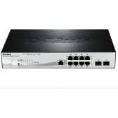 Коммутатор D-Link DGS-1210-10P/ME/A1A Управляемый L2 с 8 портами 10/100/1000Base-T и 2 портами 1000Base-X SFP 8 портов PoE 802.3af/at, PoE-бюджет 78 Вт
