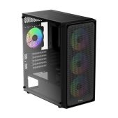 Корпус mATX без БП Ocypus Gamma-C50-BKG400XX-GL Case Gamma C50 BK ARGB, Mini-Tower, TG, 4x120мм ARGB, 1xUSB-A 3.0 + 2xUSB 2.0, mATX, mITX Black
