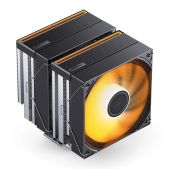 Кулер для процессора Jonsbo CB80 Black LGA1851/1700/1200/115X/AM5/AM4 12шт/кор, TDP 260W, PWM, 120мм ARGB LED вентилятор + 120мм Black Fan, 6 тепловых трубок, 4-pin