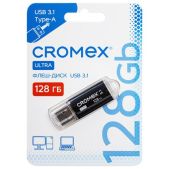 Флеш-диск 128Gb, Cromex 514165 Ultra USB 3.1, металлический корпус, черный