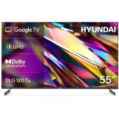 Телевизор 55 Hyundai H-LED55BU7011 Google TV Frameless Metal черный 4K Ultra HD 60Hz MEMC DVB-T DVB-T2 DVB-C DVB-S DVB-S2 USB Wi-Fi Smart TV