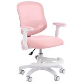 Кресло детское Brabix Kids 533311 MG-215, сетка/ткань TW, розовое с подставкой для ног