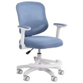 Кресло детское Brabix Kids 533312 MG-215, сетка/ткань TW, голубое с подставкой для ног