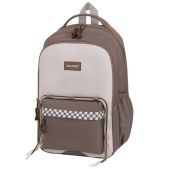 Рюкзак Brauberg 274412 Style, 2 отделения, 4 кармана, Brown checks, коричневый, 40х26х15 см