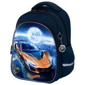 Рюкзак Brauberg 274418 OPTIMA, 2 отделения, с брелком, Galactic car, 3D-панель, 36х27х18 см