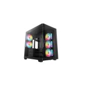 Корпус ATX без БП Deepcool CG590U 5F, TG aquarium, 5x120мм ARGB Fan, mini-ITX, mATX, ATX, черный