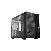 Корпус mATX без БП Powercase CTX3AB-F0 TX3, TG, Type-C, No Fans, чёрный