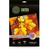 Фотобумага A3 Cactus CS-HGA326050 Prof 260г/м2 50л белый глянцевое для струйной печати