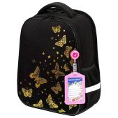 Ранец Brauberg 274383 FIT, 2 отделения, Golden butterflies, 38х27х14 см