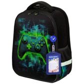 Ранец Brauberg 274385 FIT, 2 отделения, Neon gamepad, 3D-панель, 38х27х14 см