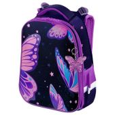 Ранец Brauberg 274393 Premium, 2 отделения, с брелком, Shining butterflies, блестки, 38х29х16 см