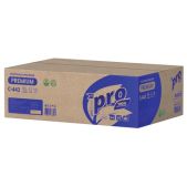 Полотенца бумажные Protissue С443 H2 Premium, 2-слойные, белые, 190 шт, комплект 21 пачка, 24х21.5 см, Z-сложение