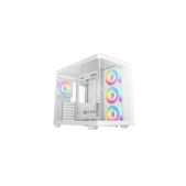 Корпус ATX без БП Deepcool CG530U 4F WH, TG aquarium, 4x120мм ARGB Fan, mini-ITX, mATX, ATX, белый